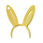 Pendente orecchie di coniglio 28 mm Dorato con oro fino x1