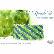 Perla in vetro Paros® di Puca® 7x4 mm - Silver Foil Dark Blue x10g