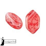 Perla in vetro Paros® di Puca® 7x4 mm - Silver Foil Light Siam x10g
