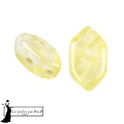 Perla in vetro Paros® di Puca® 7x4 mm - Silver Foil Lime x10g