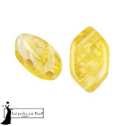 Perla in vetro Paros® di Puca® 7x4 mm - Silver Foil Topaz x10g