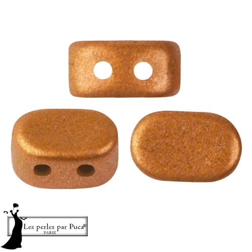 Perla in vetro Lipsi® di Puca® 4x6 mm - Bronzo arancio x10g