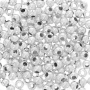 Rocailles di metallo 8/0 Silver Plated x10g