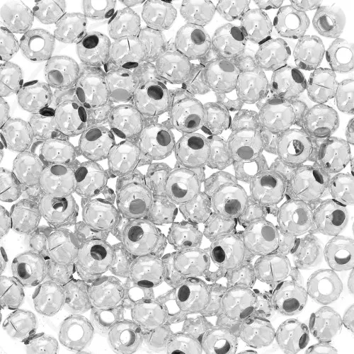 Rocailles di metallo 8/0 Silver Plated x10g