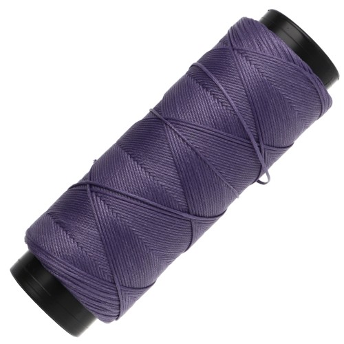 Filo piatto in poliestere cerato - Slam Cord per micro macramè 0,8 mm - Viola x 100 m