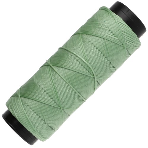 Filo piatto in poliestere cerato - Slam Cord per micro macramè 0,8 mm - Verde acqua x 100 m