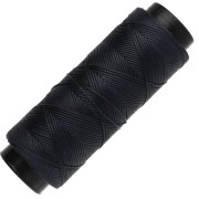 Filo piatto in poliestere cerato - Slam Cord per micro macramè 0,8 mm - Blu navy x 100 m