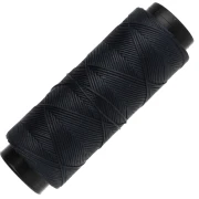 Filo piatto in poliestere cerato - Slam Cord per micro macramè 0,8 mm - Blu navy x 100 m