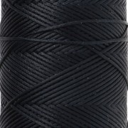 Filo piatto in poliestere cerato - Slam Cord per micro macramè 0,8 mm - Blu navy x 100 m