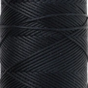 Filo piatto in poliestere cerato - Slam Cord per micro macramè 0,8 mm - Blu navy x 100 m