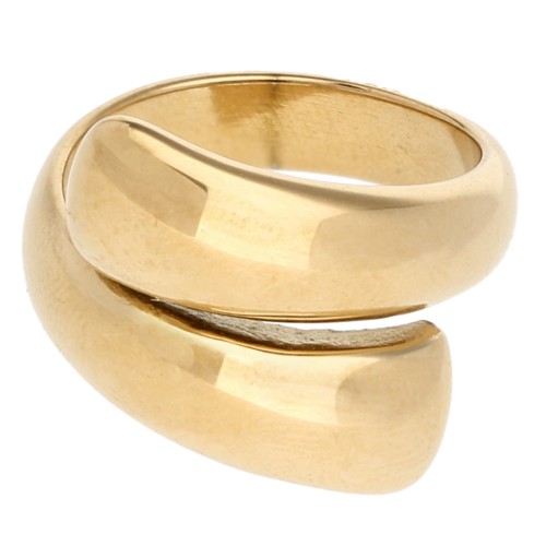 Anello aperto largo - Taglia 54 - Acciaio inossidabile 304 Dorato x1