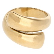 Anello aperto largo - Misura 58 - Acciaio inossidabile 304 Dorato x1