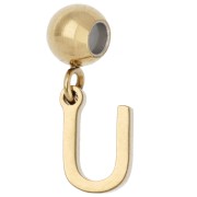 U - Perla di fermo da 5 mm con ciondolo a forma di lettera U - Acciaio inossidabile 304 Dorato x1 Perla di fermo da 5 mm con ciondolo a forma di lettera U - Acciaio inossidabile 304 Dorato x1