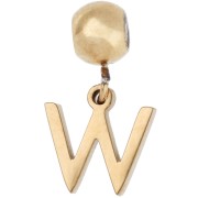 W - Perla di fermo da 5 mm con ciondolo a forma di lettera W - Acciaio inossidabile 304 Dorato x1 Perla di fermo da 5 mm con ciondolo a forma di lettera W - Acciaio inossidabile 304 Dorato x1