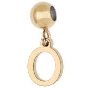 O - Perla di arresto da 5 mm con ciondolo a forma di lettera O - Acciaio inossidabile 304 Dorato x1 Perla di arresto da 5 mm con ciondolo a forma di lettera O - Acciaio inossidabile 304 Dorato x1
