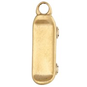 Ciondolo a forma di skateboard 17x5 mm - Acciaio inossidabile 316 Dorato x1