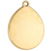 Pendente ovale irregolare 21x16 mm con motivo pantera - Acciaio inossidabile 316 Dorato x1