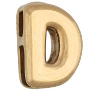 Farfalline a forma di lettera 7,5x5 mm per cordoncino da 1,4 mm - D - Acciaio inossidabile 304 Dorato