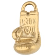 Ciondolo a forma di guantone da boxe 16x8 mm - Acciaio inossidabile 304 Dorato x1