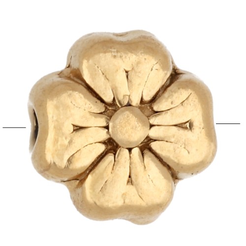 Perla a forma di fiore da 6 mm - Acciaio inossidabile 304 Dorato x1