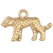 Pendente pantera 15x24,5 mm - Acciaio inossidabile 304 Dorato x1