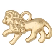 Ciondolo a forma di leone 10,5x15 mm - Acciaio inossidabile 304 Dorato x1