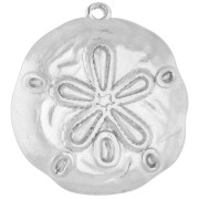 Pendente a forma di dollaro di sabbia irregolare 25,5 mm - Acciaio inossidabile 304 x1