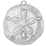 Pendente a forma di dollaro di sabbia irregolare 25,5 mm - Acciaio inossidabile 304 x1