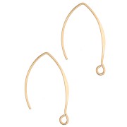 Orecchini a gancio da 26 mm - Acciaio inossidabile 304 Dorato x2