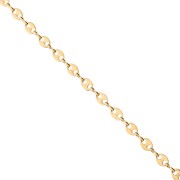 Catena a maglie “Grain de café” 6,6 mm - Acciaio inossidabile 304 Dorato x50cm