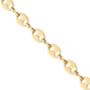 Catena a maglie “Grain de café” 6,6 mm - Acciaio inossidabile 304 Dorato x50cm