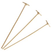 Chiodo a testa piatta larga 25x0,6 mm - Acciaio inossidabile 304 Dorato x6