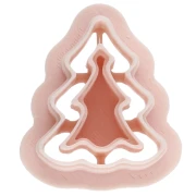 Tagliabiscotti a forma di albero di Natale 20x17 mm in polimero biodegradabile - Beige x1