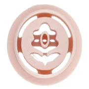 Tagliabiscotti ovale 20x18 mm - motivo floreale - in polimero biodegradabile - Beige x1
