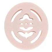 Tagliabiscotti ovale 20x18 mm - motivo floreale - in polimero biodegradabile - Beige x1