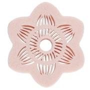 Tagliabiscotti a forma di fiore da 25 mm in polimero biodegradabile - Beige x1