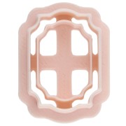 Tagliabiscotti rettangolare 25x17 mm in polimero biodegradabile - Beige x1