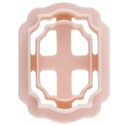 Tagliabiscotti rettangolare 25x17 mm in polimero biodegradabile - Beige x1
