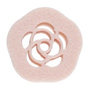 Mini stampino a forma di fiore da 10 mm in polimero biodegradabile - Beige x1