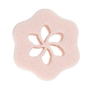 Mini stampino a forma di fiore n. 3 da 10 mm in polimero biodegradabile - Beige x1