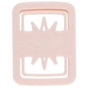 Tagliabiscotti rettangolare 31x22 mm con motivo a occhio - in polimero biodegradabile - Beige x1