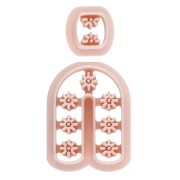 Set di stampini per orecchini a forma di arco in polimero biodegradabile - Beige x2