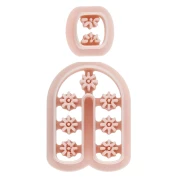 Set di stampini per orecchini a forma di arco in polimero biodegradabile - Beige x2