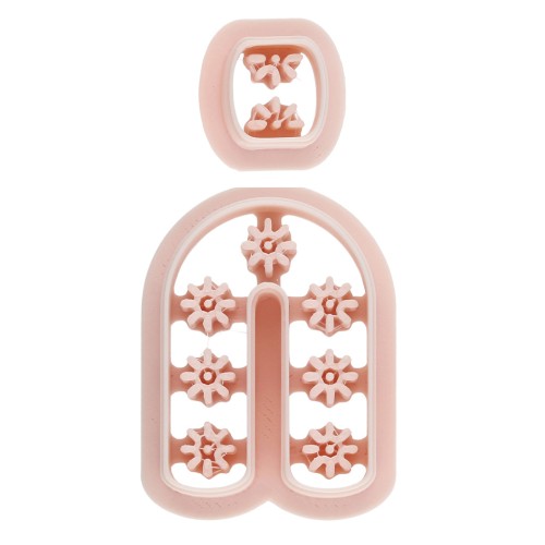 Set di stampini per orecchini a forma di arco in polimero biodegradabile - Beige x2