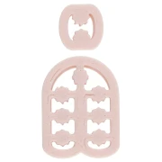 Set di stampini per orecchini a forma di arco in polimero biodegradabile - Beige x2