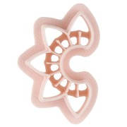 Tagliabiscotti a forma di anello traforato 30x19 mm in polimero biodegradabile - Beige x1
