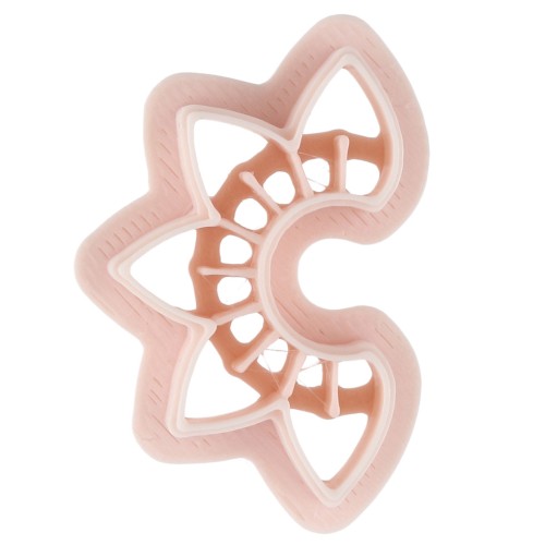 Tagliabiscotti a forma di anello traforato 30x19 mm in polimero biodegradabile - Beige x1