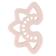 Tagliabiscotti a forma di anello traforato 30x19 mm in polimero biodegradabile - Beige x1