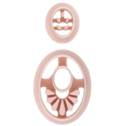 Set di stampini per orecchini ovali in polimero biodegradabile - Beige x2
