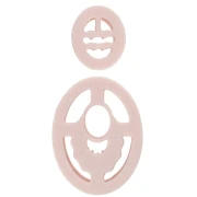 Set di stampini per orecchini ovali in polimero biodegradabile - Beige x2